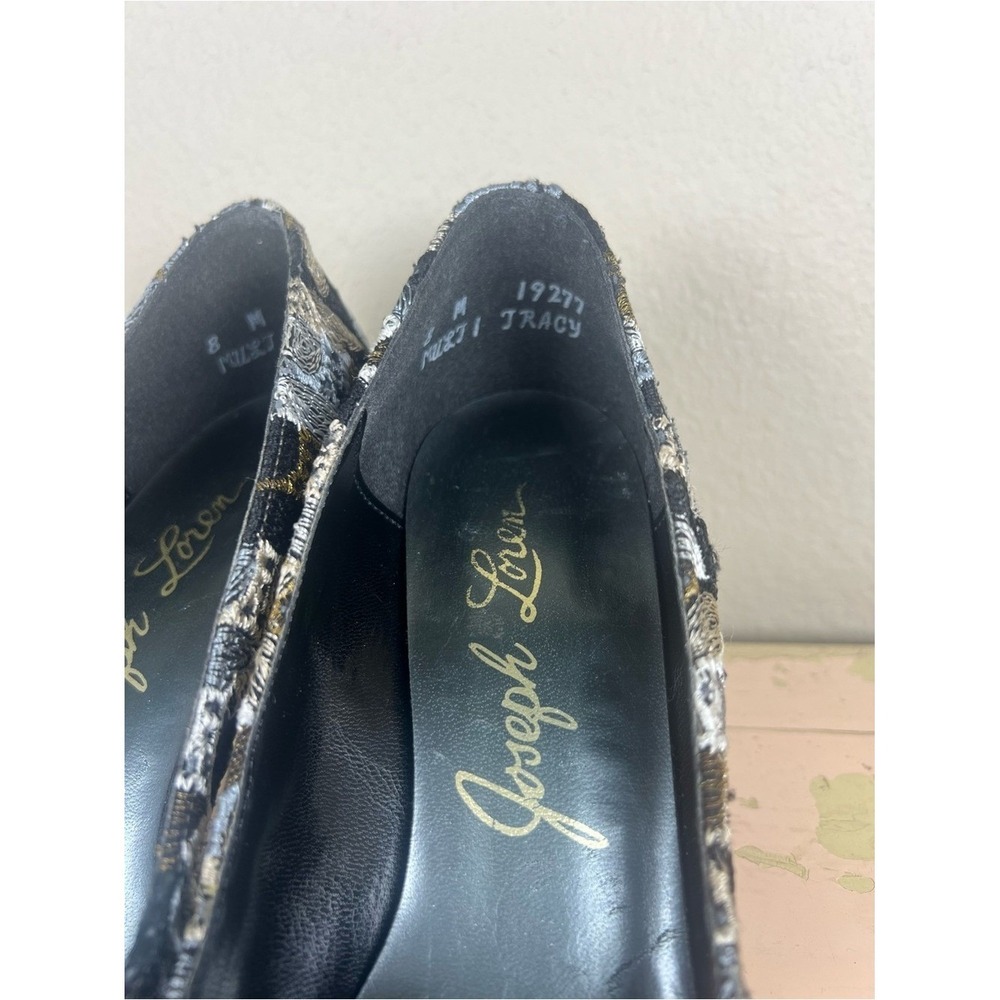 Vintage 90s Joseph Loren Tracy Tapestry Pumps Heels Multicolor Pointed Toe Sz 8 - Picture 9 of 11